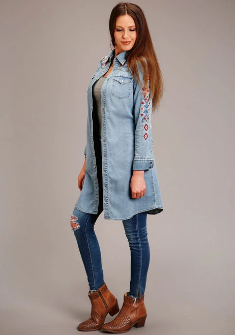 Stetson Southwest Embroidered Denim Dress 4 Stetson Southwest Embroidered Denim Dress - Image 4