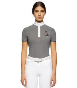 Cavalleria Toscana CT Team Red Stripe Polo -Horse Trail Haven Sales Store team compet polo ss grey front POD274 JE022 8980 CT 22741.1640128196