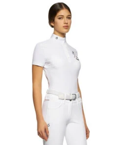 Cavalleria Toscana CT Team Red Stripe Polo -Horse Trail Haven Sales Store team compet polo ss white side POD274 JE022 0001 CT 97725.1640128184