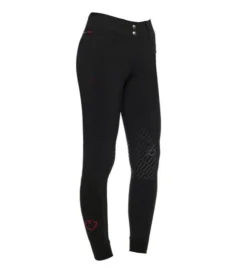 Cavalleria Toscana Team Red Stripe High Waist Breeches -Horse Trail Haven Sales Store team red stripe hi waist light black side PAD162 JE010 9999 CT 86179.1640812843
